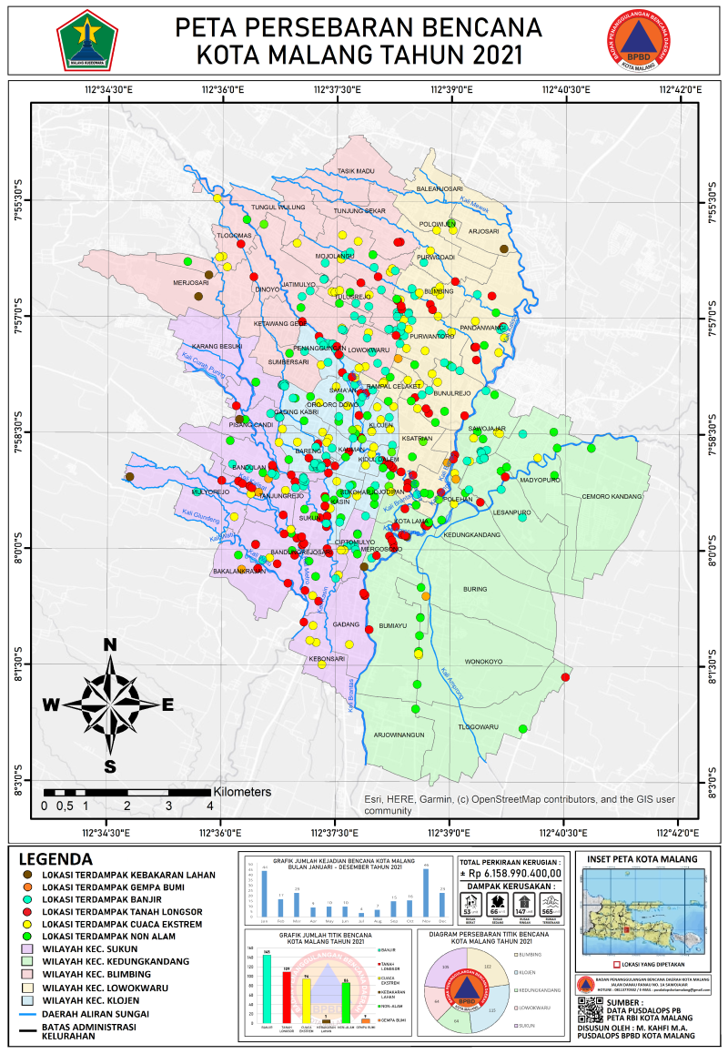 PETA PERSEBARAN TITIK BENCANA - Badan Penanggulangan Bencana Daerah ...